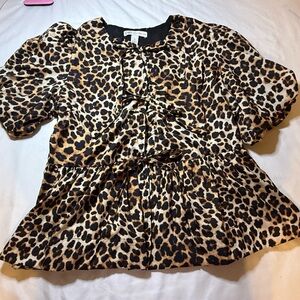 Cato Animal Print Top with tie front Detail